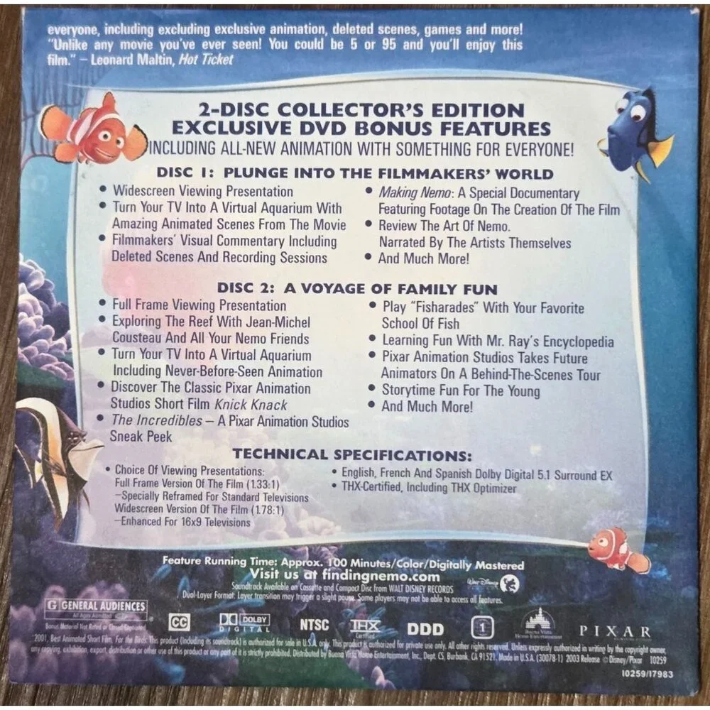 Finding Nemo: Nemo's Underwater World of Fun (Special Edition) CD-ROM - PC Game